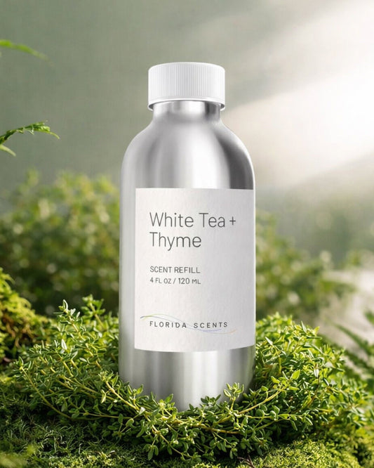 product_namWhite Tea & Thyme Scent Refill - Ideal for Deep Relaxation e - Florida Scents