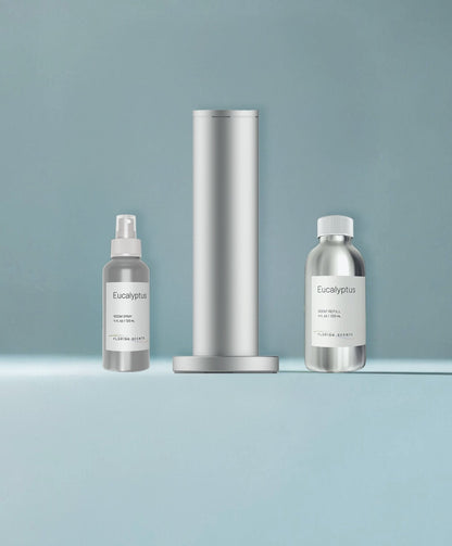 Venus Scent Diffuser Bundle including sleek electric diffuser, with choose your scent refill, and matching room spray for luxury home fragrance.