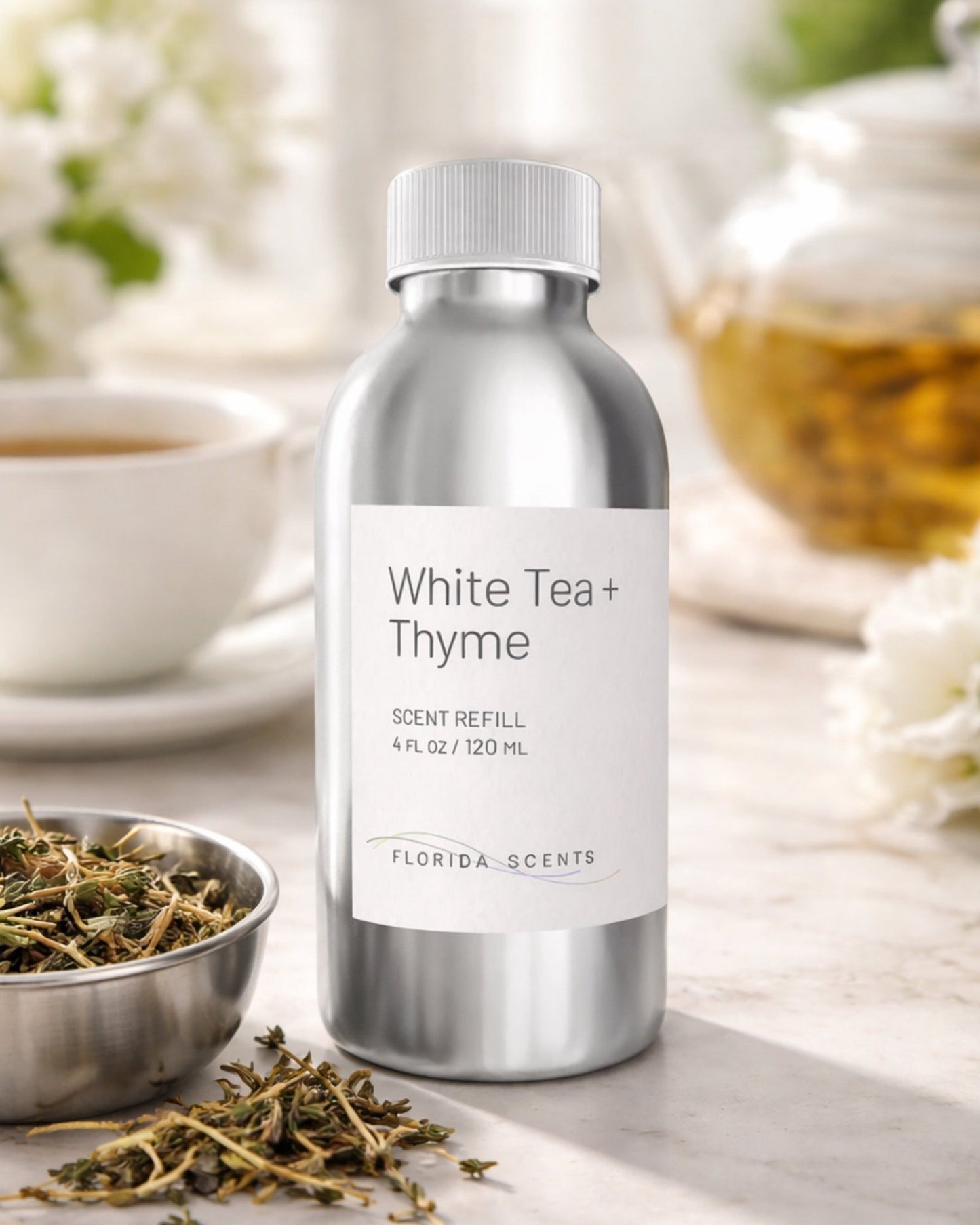 product_namWhite Tea & Thyme Scent Refill - Ideal for Deep Relaxation e - Florida Scents