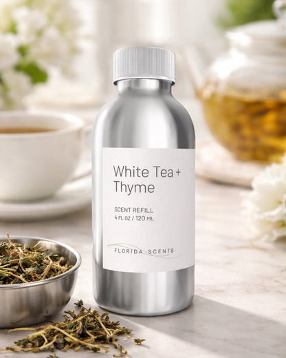 product_namWhite Tea & Thyme Scent Refill - Ideal for Deep Relaxation e - Florida Scents